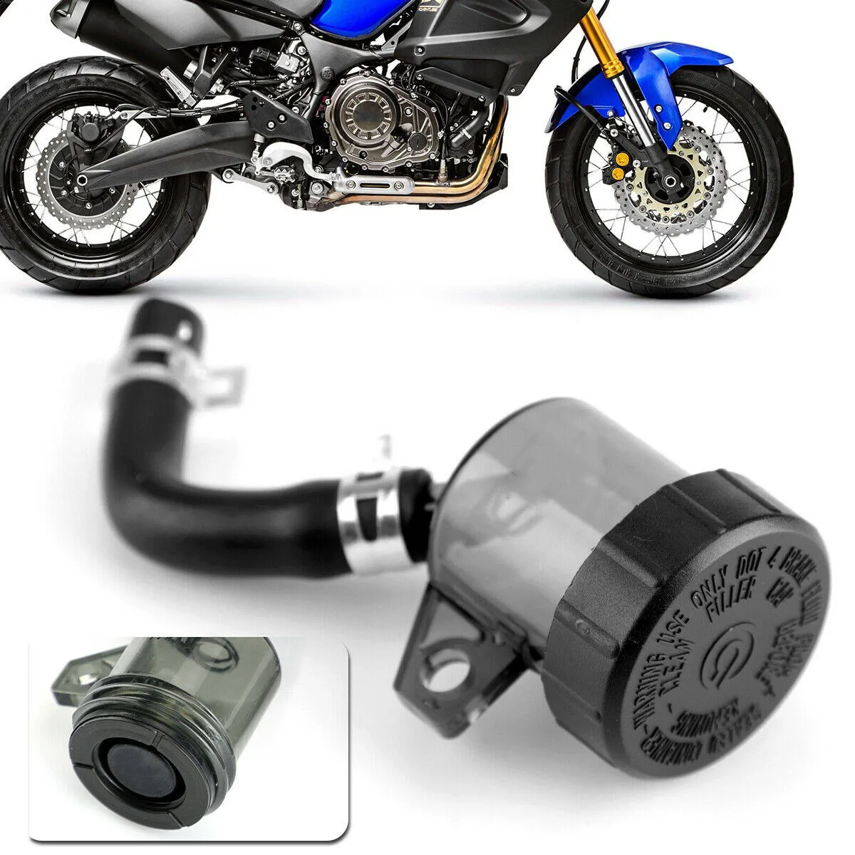 

1 PCS Brake Fluid Reservoir Accessories Black Easy To Install High Quality Master Cylinder