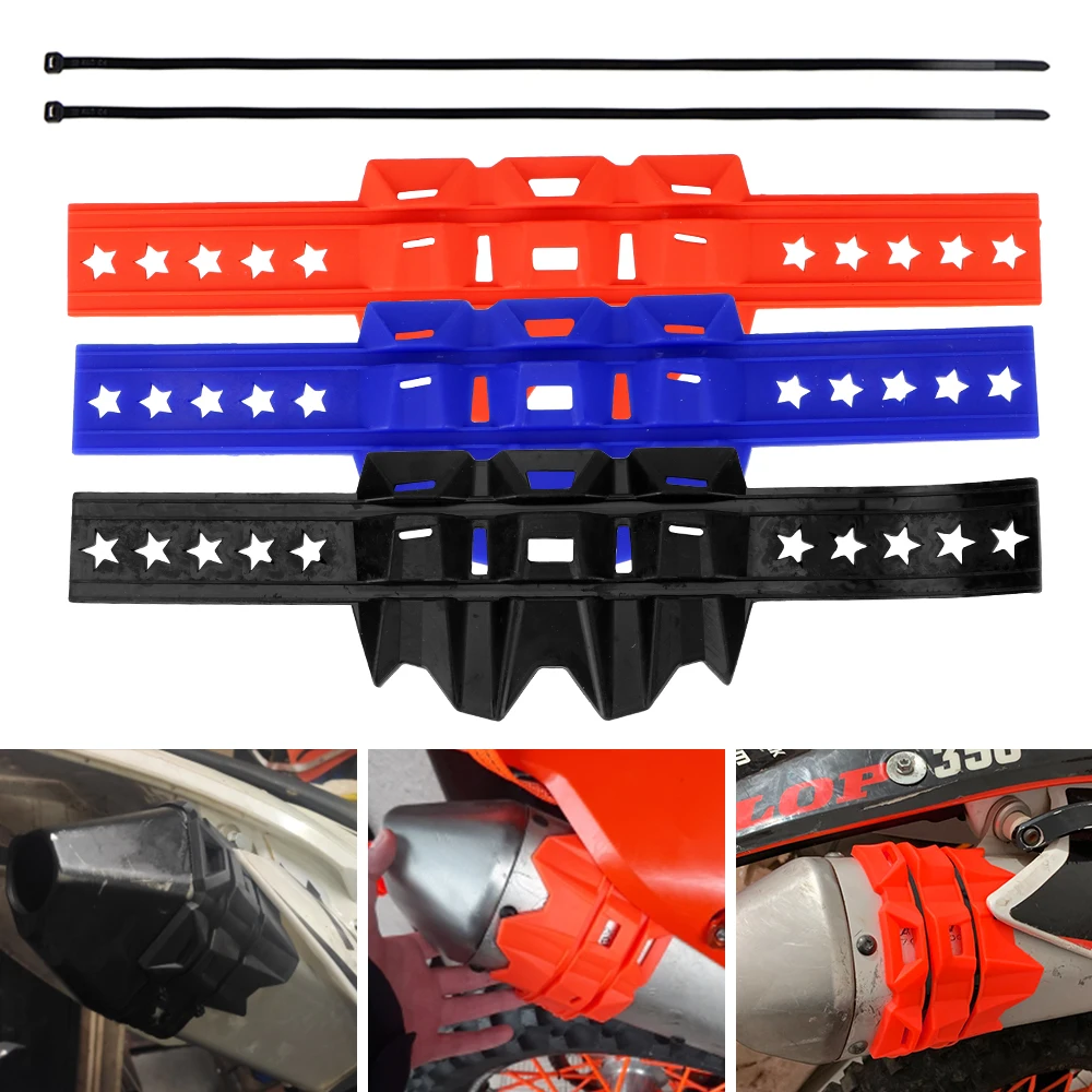 

Exhaust Tail Pipe Protector Motorcycle Exhaust Cover Silencer Protector Guard Silicone For EXC-F EXC SX-F 450 350 530 525 500