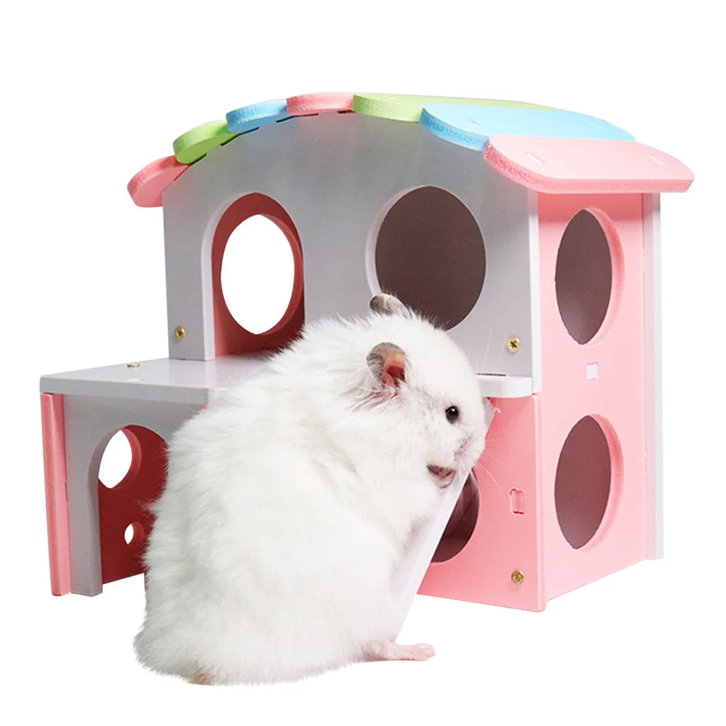 Игрушка для маленьких домашних животных клетка дома цветная мышь хомяк