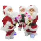 Оптовая продажа, электрическая Рождественская кукла, рождественские украшения для пожилых, музыкальная игрушка, подарок на Новый год для детей, Новогоднее украшение