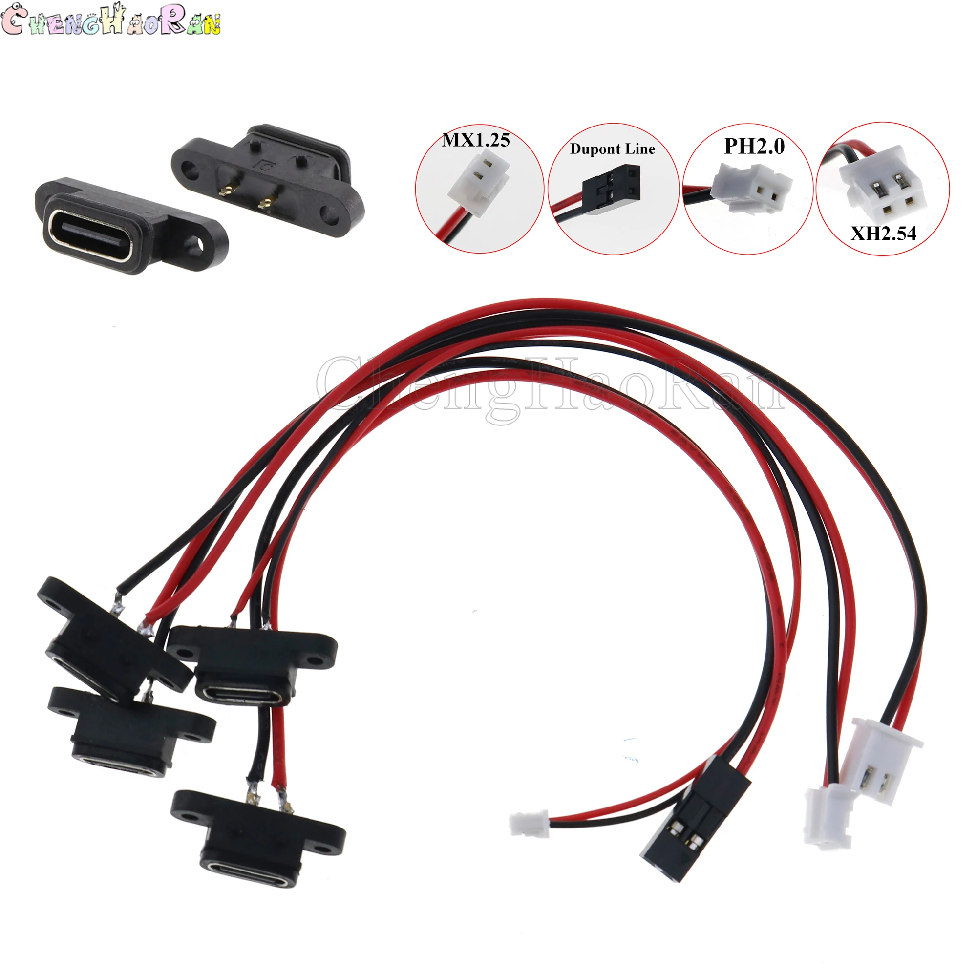 USB-разъем 2pin 2p водонепроницаемый с разъемом типа C MX1.25 PH2.0 XH2.54 | Строительство и