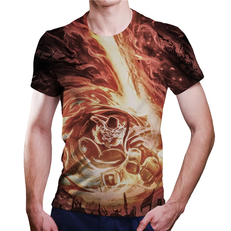 

2021 New Knight Men'S T-Shirt Summer Fashion Short-Sleeved 3D Round Neck Top Harajuku Element Shirt Oversized T-Shirt 110-6XL