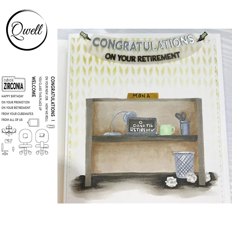 Прозрачные штампы QWELL для скрапбукинга и изготовления открыток бумажное ремесло