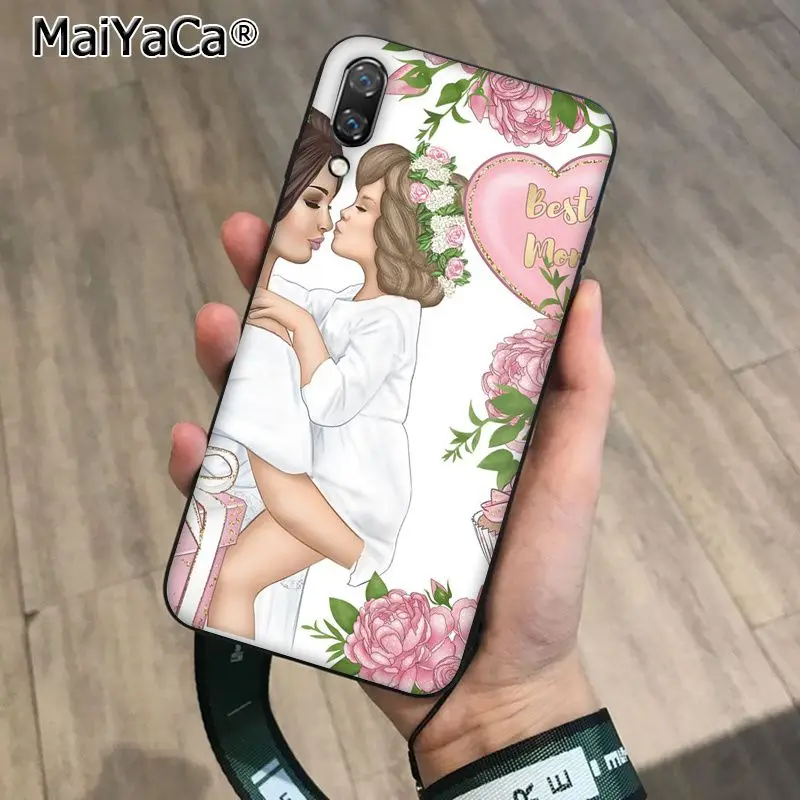 MaiYaCa красивый чехол для телефона для мамы и дочки и сына для Huawei P10 Plus 20 pro P20 lite mate9 10 lite honor 10 vision 10 - Цвет: A2