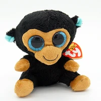 ty cute animal doll black monkey soft toy blue eyes birthday christmas gift for children bedside decoration 15cm