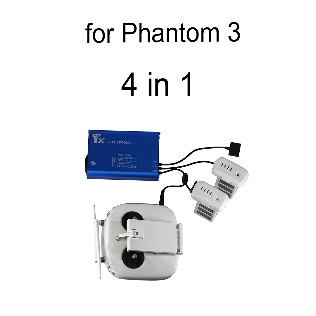 Nuevo concentrador de energía paralelo 4 en 1 para DJI Phantom 3, cargador transmisor de batería para Dron Profesional avanzado SE, estándar