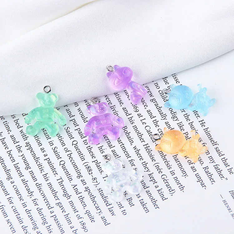 Подвески из смолы в виде милого медведя кота 10 шт. сделай сам изготовление