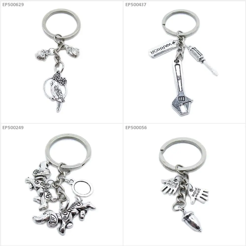 Keychain Keyring Fruit Acorn Nuts Signs Tags Handmade Dachshund Dish Food Dog Wrench Spanner Screwdriver Sign Tag Warrior | Украшения и