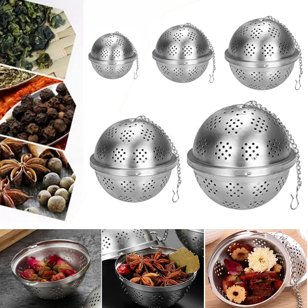 

Stainless Steel Seasoning Ball Ultra Fine Tea Infuser for Making Tea Boiling Soup Hot Pot Spice Drain Tea Filter Kitchen Tool