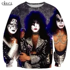 Свитшот HX с 3D принтом рок-группы KISS для мужчин и женщин, модная верхняя одежда в стиле хип-хоп с длинным рукавом, дикие Топы в стиле Харадзюку, Прямая поставка