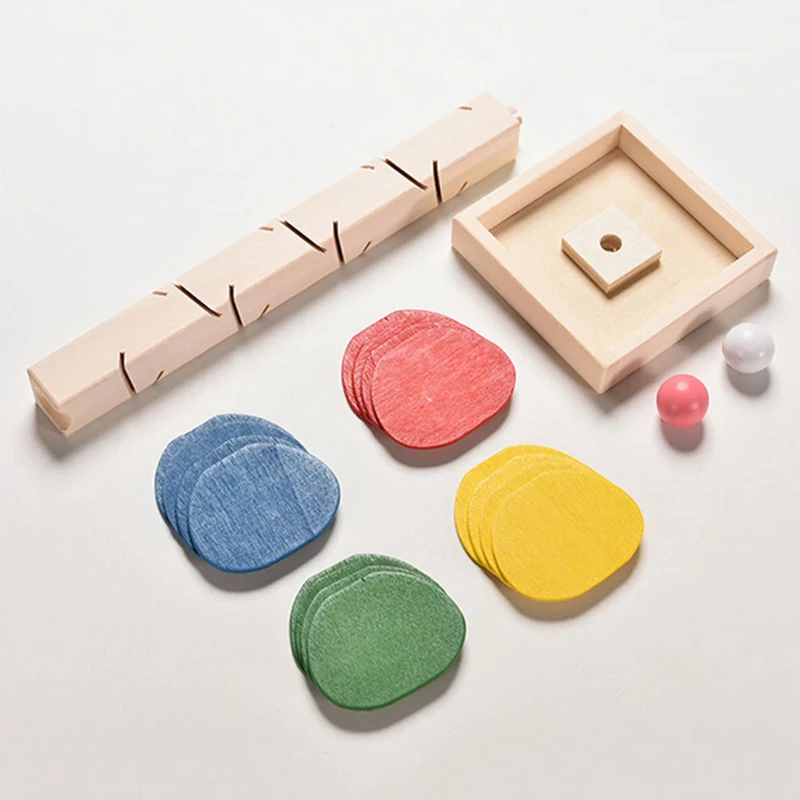 

Montessori Educational toy Blocks Wooden Tree Marble Ball Run Track Game Baby Kids Children Intelligence Early Educational Toy