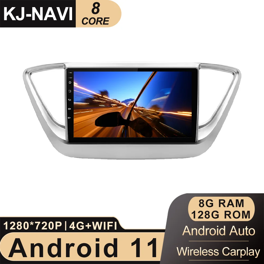 

For Hyundai Solaris Verna 2017-2020 Android 11 8G+128G Carplay Car Radio Vedio Stereo Multimedia Player GPS Navigation 4G LTE