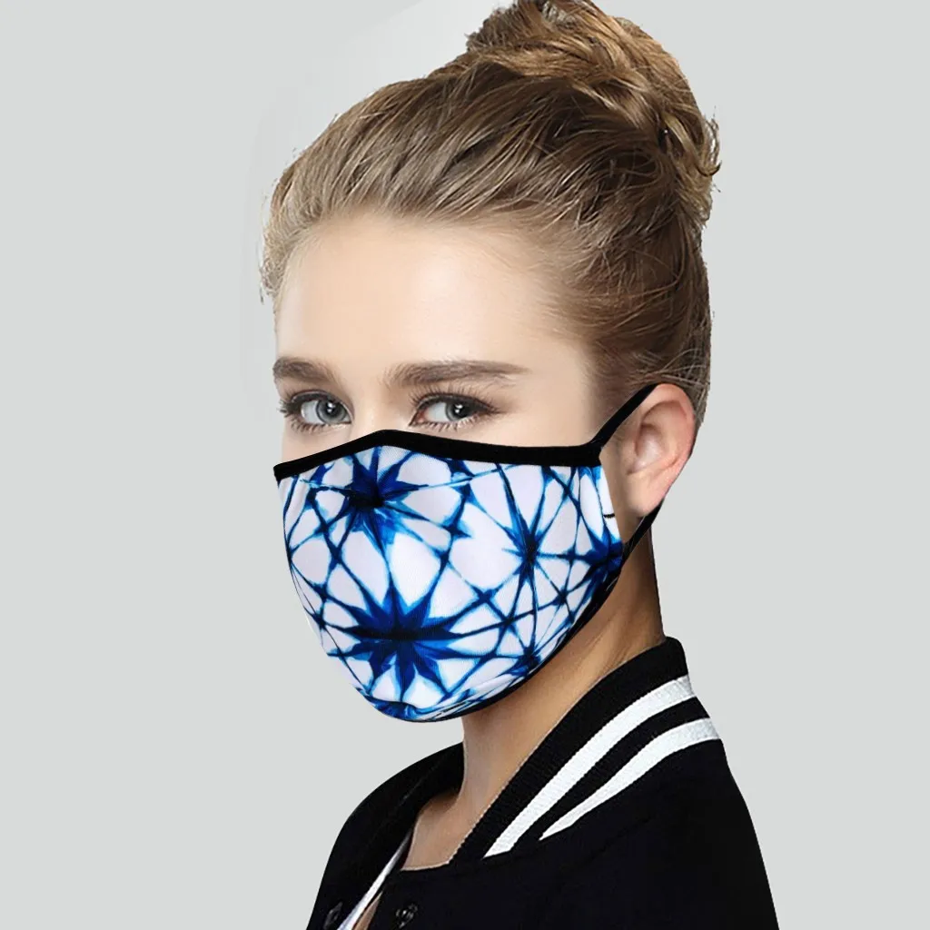 

Printed Breathable Reusable Mask Filter PM2.5 Air Filtration Mask With Filters Breath Mouth Face Mask mascarilla reutilizable