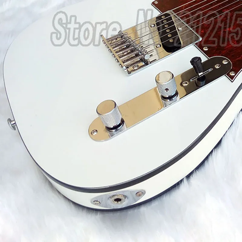 White electric guitar, Basswood body maple fingerboard chrome hardware Top in stock enlarge