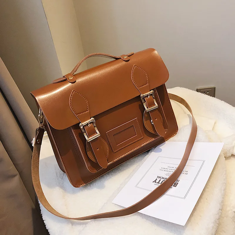 Женская сумка мессенджер из ПУ кожи в винтажном стиле|Сумки с ручками| |