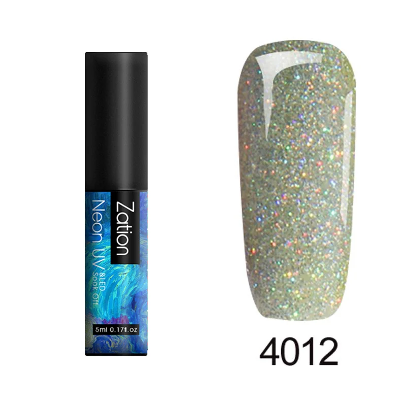4012 Zation неоновый Гель-лак для ногтей 5 мл Полупостоянный гель uv Vernis верхнее покрытие лак все для маникюра Набор Гибридный гель лак для ногтей - Цвет: 4012