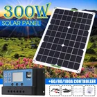 Солнечная панель 300 Вт, два USB-порта 12 В с контроллером 60 АА, солнечные элементы для автомобиля, яхты, Автодома, зарядное устройство