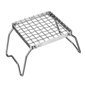heavy duty folding campfire grill with picnic belt storage bag camping accessories barbecue tools free global shipping
