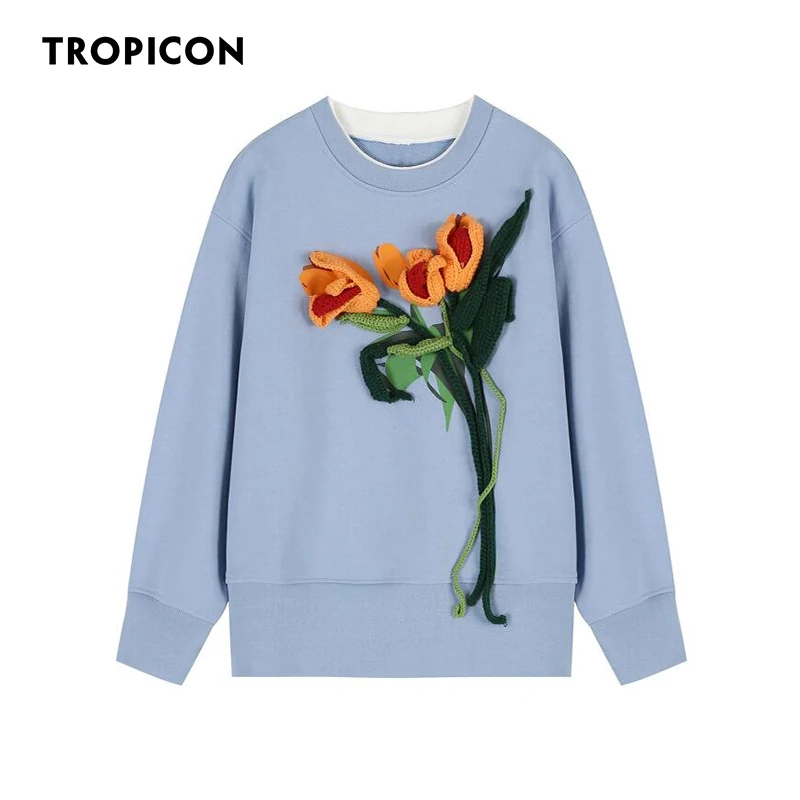 

TROPICON Designer Crewneck Sweatshirts Essentials Hoodies Women Pullovers Sweetshirts Autumn Techwear Trendy Clothes 2022