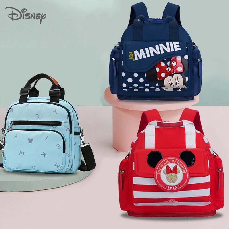 

Disney Mickey Minnie Baby Diaper Bag Mommy Waterproof Backpack Pregnant Women Baby Care Bag Large Capacity Baby Storage Bag