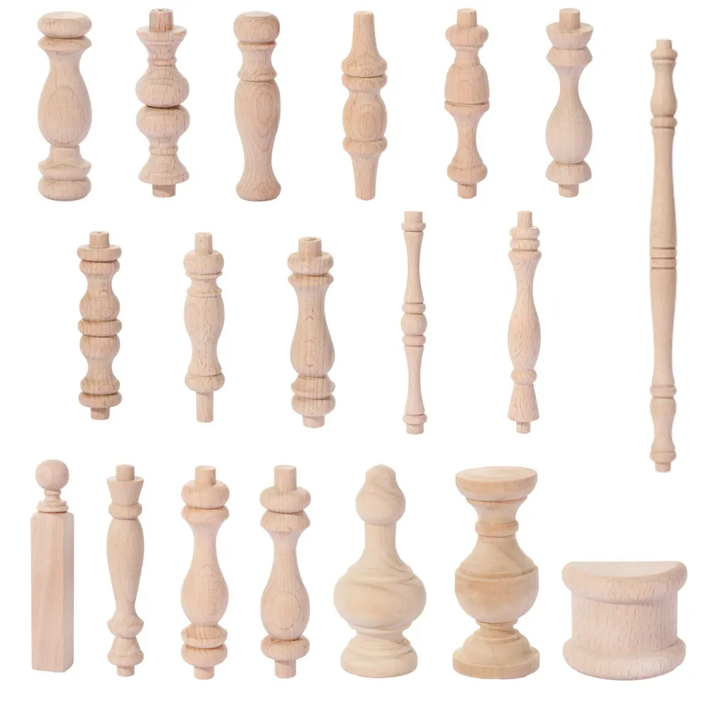 Винтажные резные ножки из массива дерева для мебели в европейском стиле