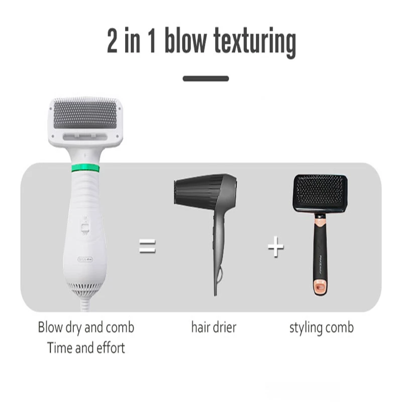 2 в 1 Портативный сушилка для собак собака фен волос и расческа щетка домашних