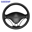 Оплетка на руль автомобиля сделай сам, черная искусственная кожа PU для Mitsubishi Pajero 2008 2009 2010 2011 V73 2011 L200