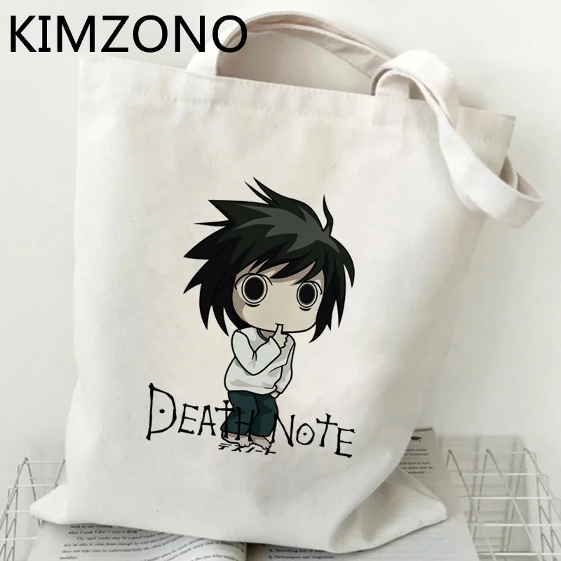 

Death Note shopping bag bolso bolsa handbag grocery reusable shopping bag ecobag bolsas ecologicas cloth sac tissu