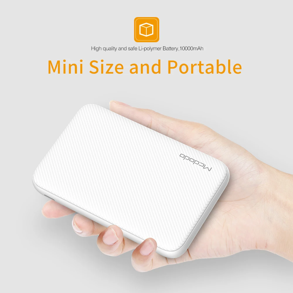 Внешний аккумулятор Mcdodo 10000 мАч Type C PD быстрая зарядка 3 0 USB внешний для Xiaomi IPhone