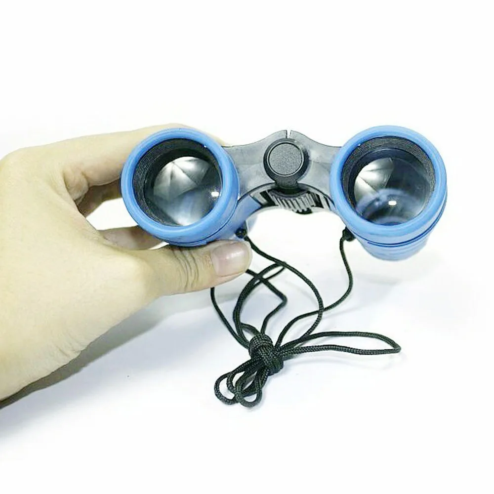 

4x30 Children Blue Binoculars Pocket Rubber Telescope For Kids Outdoor Games