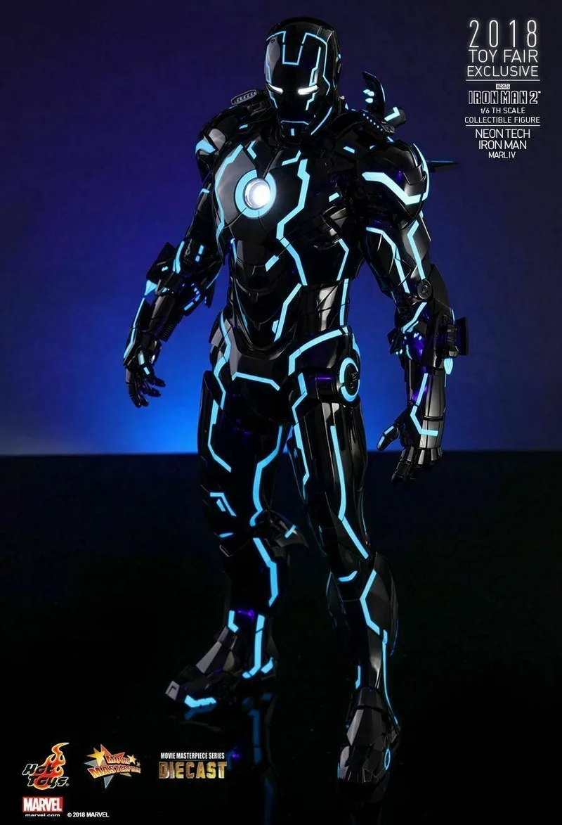 Готов! Горячие игрушки Железный человек Mark IV 4 Neon Tech литье под давлением
