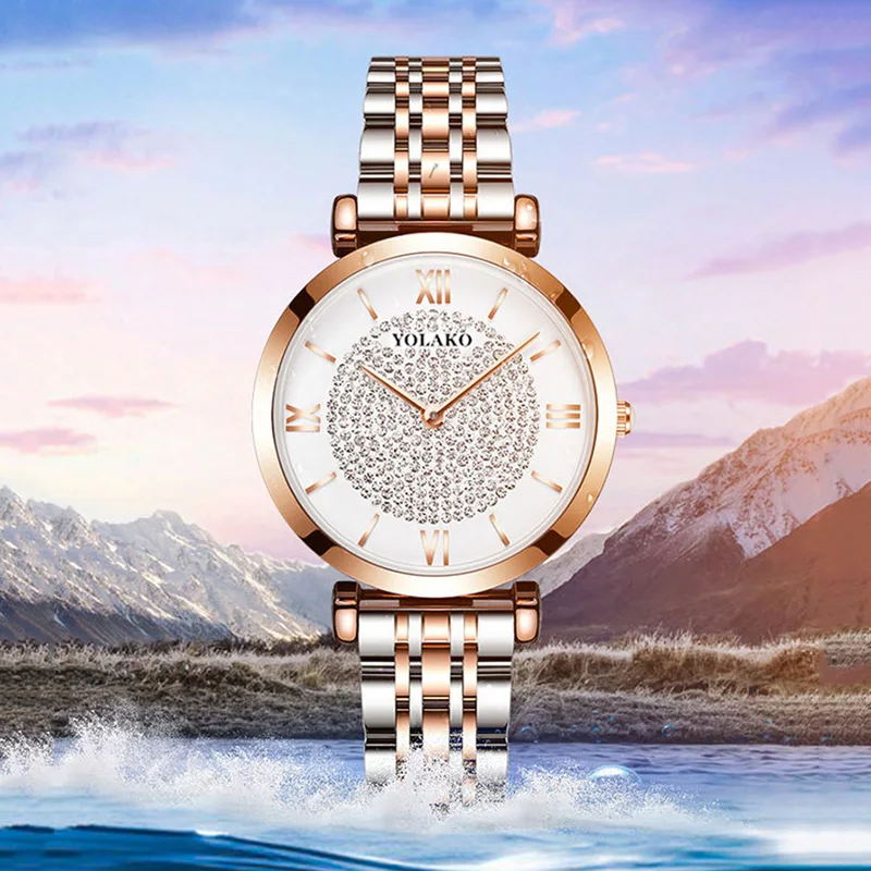 Роскошные женские часы браслет с кристаллами 2019 Топ бренд бриллиантами