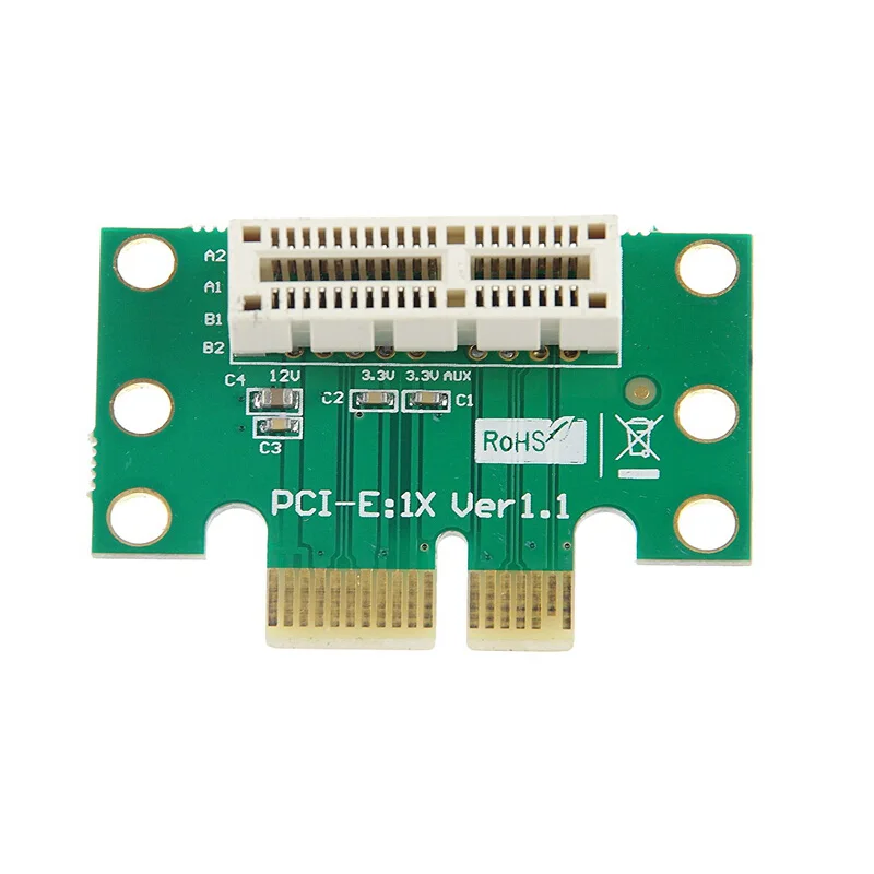 

BTBcoin PCI-E PCI Express X1 Adapter Riser Card PCI E PCIE X1 to X1 Slot Convert Card 90 Degree For 1U Server Chassis Wholesale