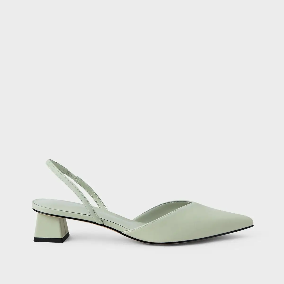 

QUNSHENGRUI spring summer new Simple design slim V-mouth temperament thick sandals women's shoes