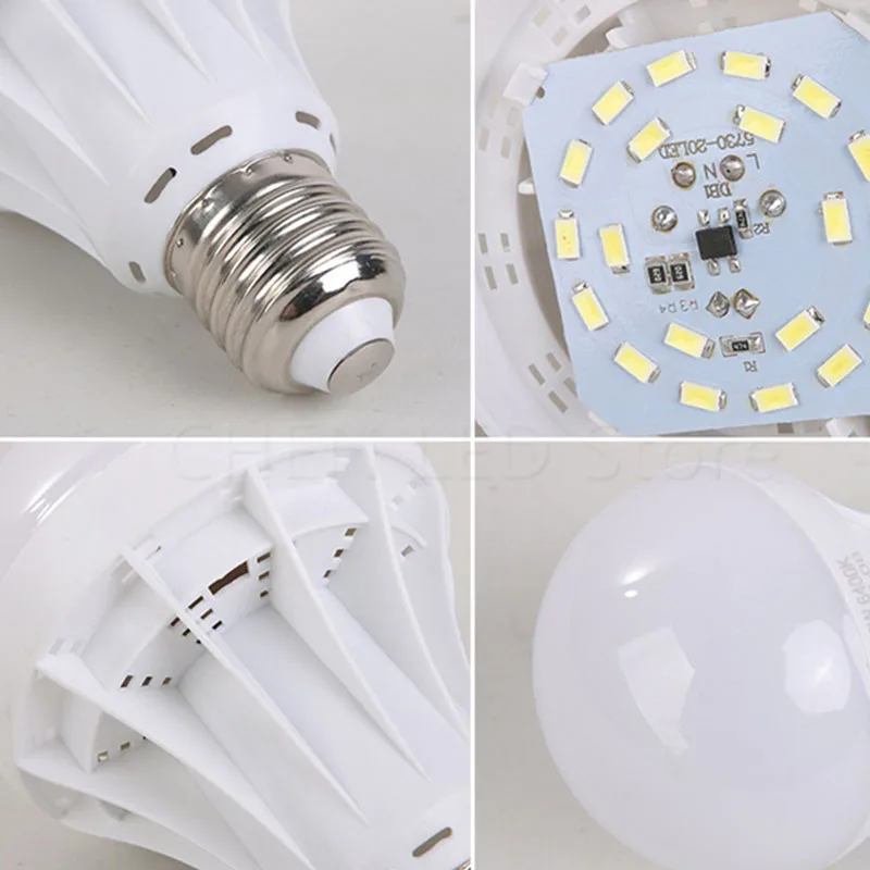 Светодиодная лампа E27 SMD5730 3 Вт 5 9 12 15 20 хит продаж Bombilla ампула 110V 220V Точечный