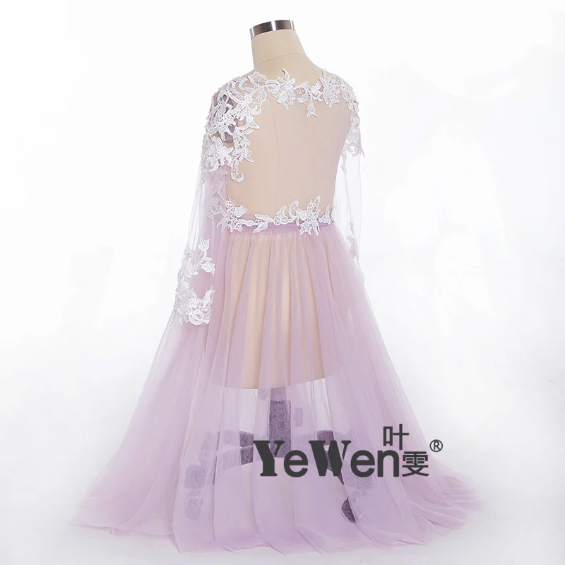 Прозрачное платье с цветочным узором для девочек Платье фотосессии Коллекция 2020