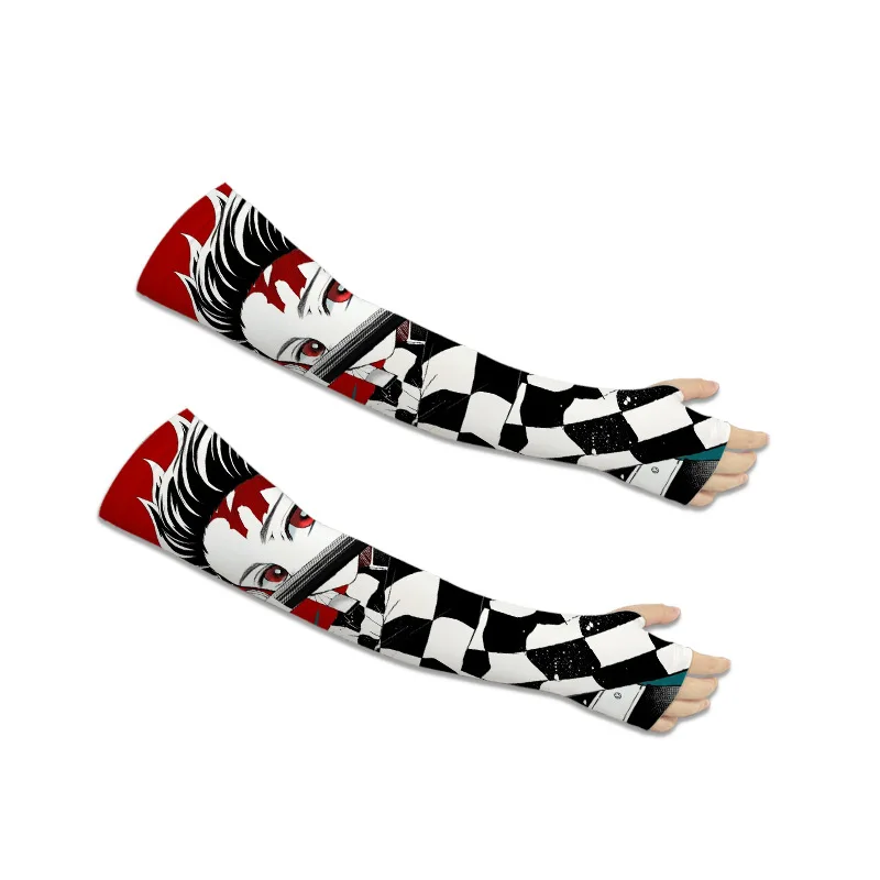 

Two-dimensional Animation Ice Sleeves Ghost Slayer's Blade Sunscreen Summer Outdoor Arm Guard Sleeves Riding Gloves Ice