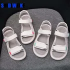 Сандалии женские на толстой подошве, босоножки с пряжками, плоская подошва, на липучках, AC599, модель Лето 2021