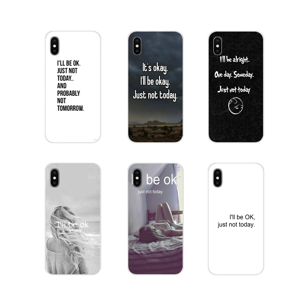 Я буду в порядке только не сегодня Веселые слова для Apple IPhone X XR XS 11Pro MAX 4S 5s 5C SE 6S 7 8