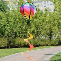 hot air balloon outdoor decor wind turns sequins rainbow rotating windmillgaeden decoration accessories colorful windmill tuin
