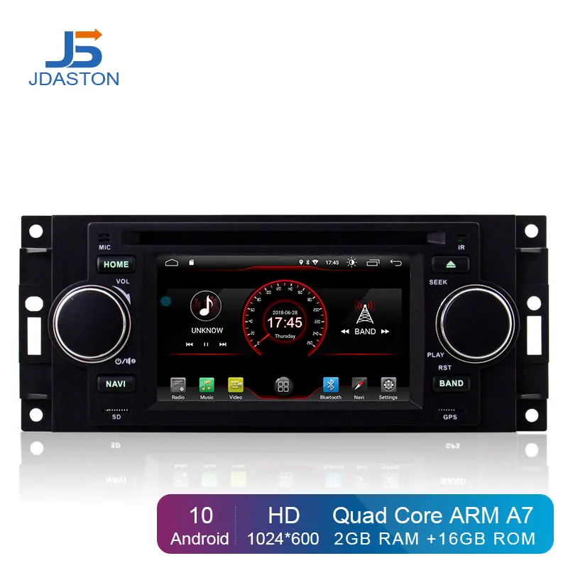 JDASTON Android 10 автомобильный dvd-плеер для Jeep Grand Cherokee Commander Wrangler Chrysler 300C PT Cruiser Sebring Dodge caliber ram