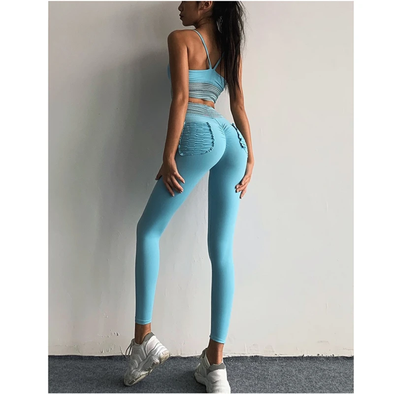 Женский спортивный костюм Oyoo розовый комплект из 2 предметов для йоги в стиле