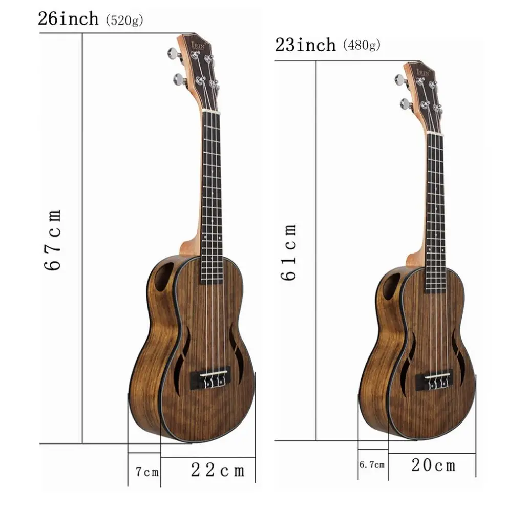Ukulele 23 / 26 Inch18 Fret Four Strings  Soprano Beginner Ukulele Guitar  Concert Tenor Ukulele Walnut Wood  Hawaii Guitar enlarge