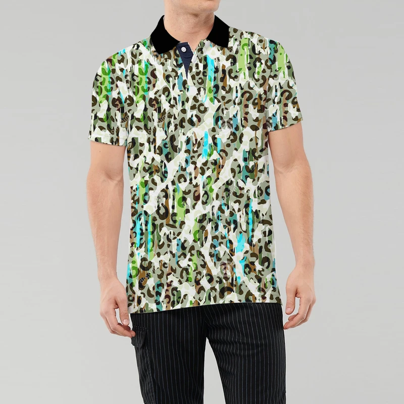 Винтажные треугольные волнистые линии Смешные леопардовые печати хлопковые