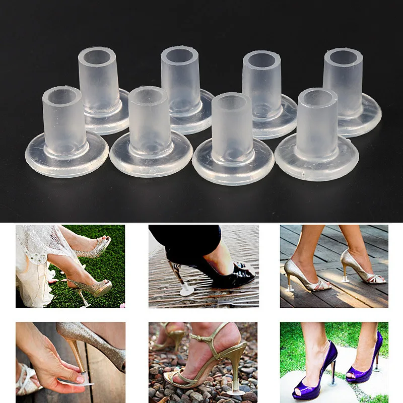 

1 Pairs High Heel Protectors Latin Stiletto Dancing Covers Heel Stoppers Antislip Silicone High Heeler For Wedding Favor Soft