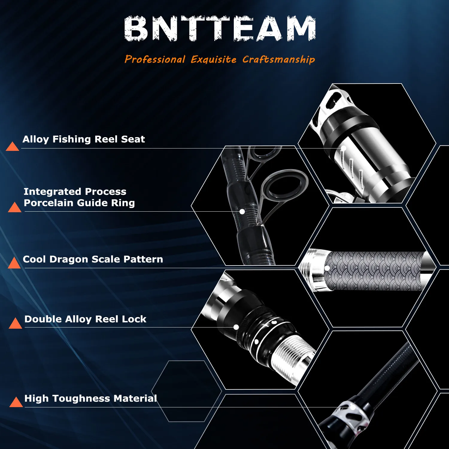 Набор новой комбинированной удочки и катушки BNTTEAM для рыбалки из углеродных волокон с телескопическим стержнем, линией, набором приманок и аксессуаров в сумке для детей, мужчин и женщин.