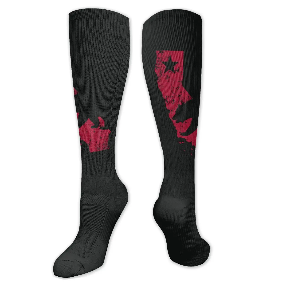 

Vintage California State Bear Compression Socks For Women Men Plus Size Wide Calf For Nurses Running Athletic