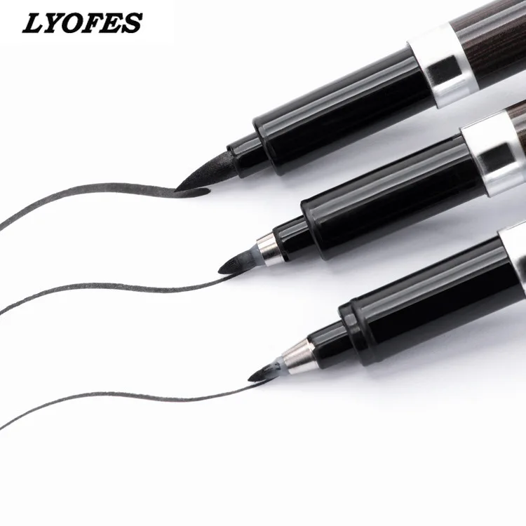 3 шт. каллиграфическая Ручка Комплект тонкой лайнер наконечник среднюю кисть