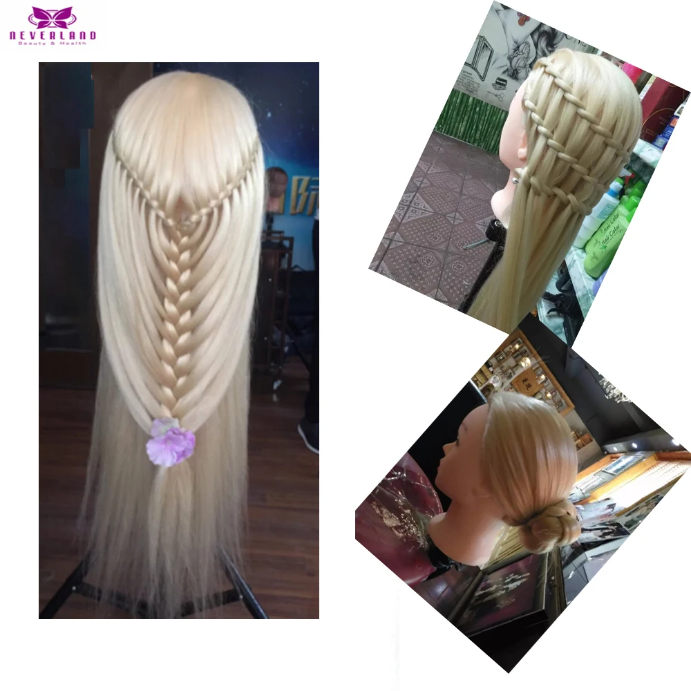 30 &quotнастоящие человеческие волосы манекен голова практика невесты плетение