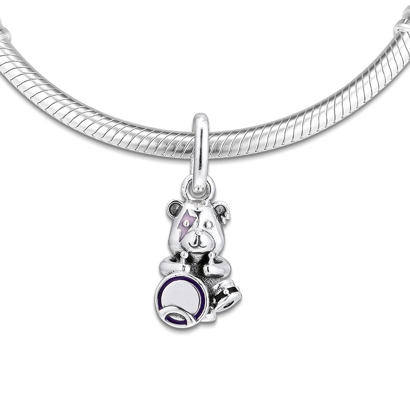 2019 Новинка на осень с изображением Медведя Подвеска Эмаль Подвески серебряные